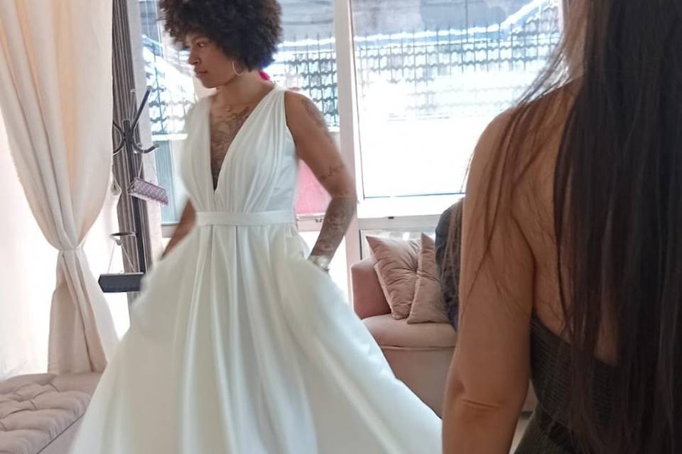 Vestido drapeado