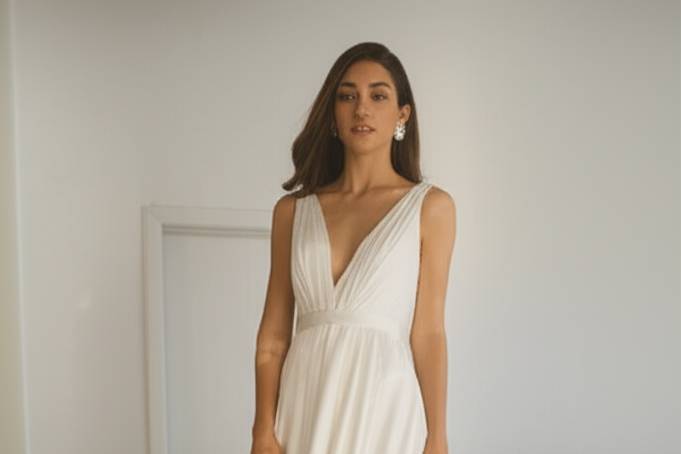 Vestido minimalista fluido