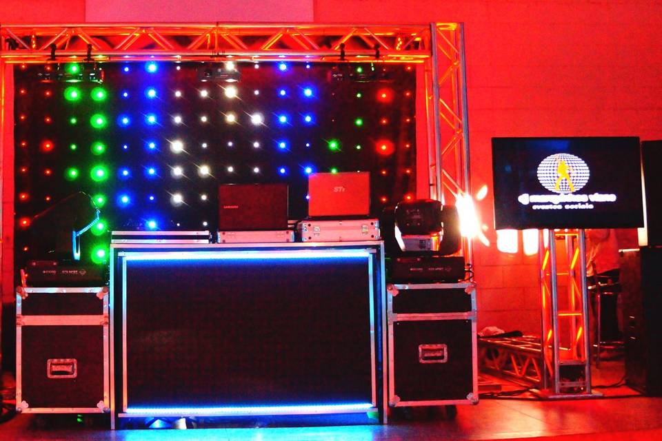 Palco visual com tvs