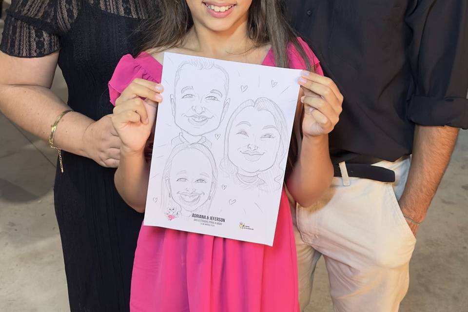 Caricatura família
