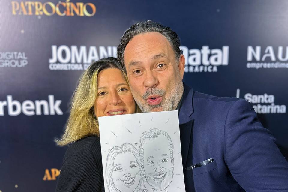 Caricatura casal