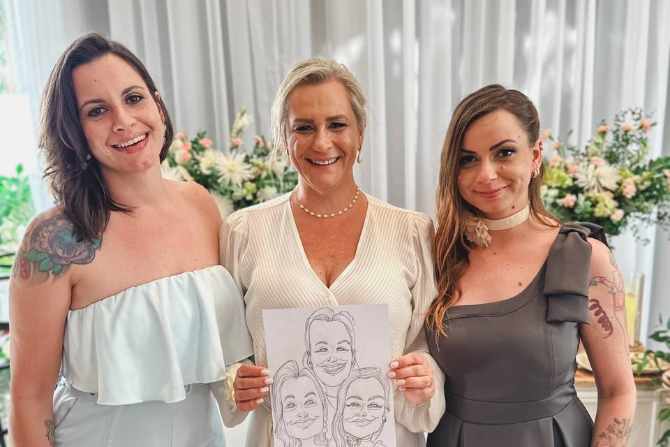 Caricatura família