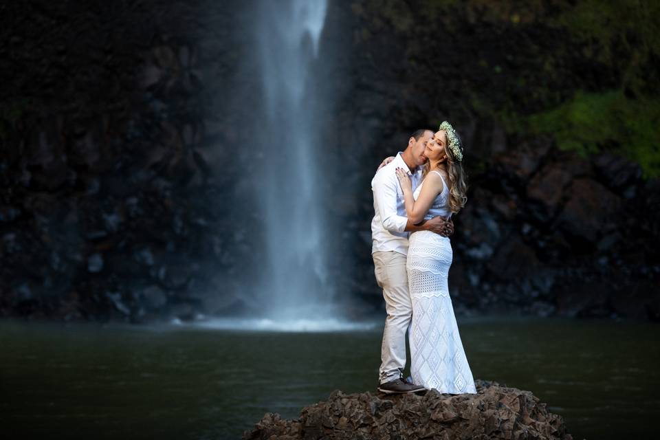 Pré-wedding na cachoeira