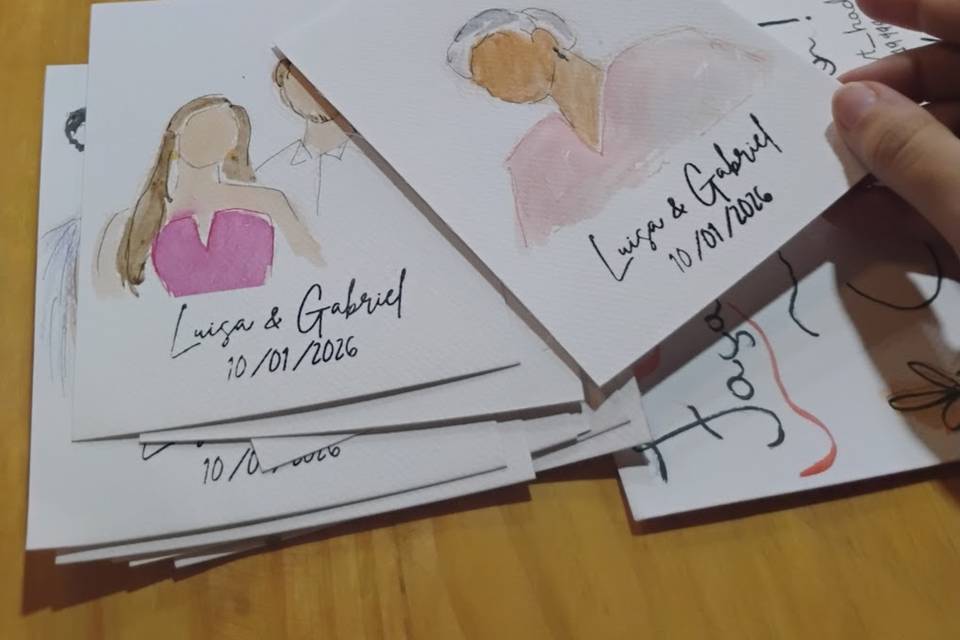 Desenhos em aquarela