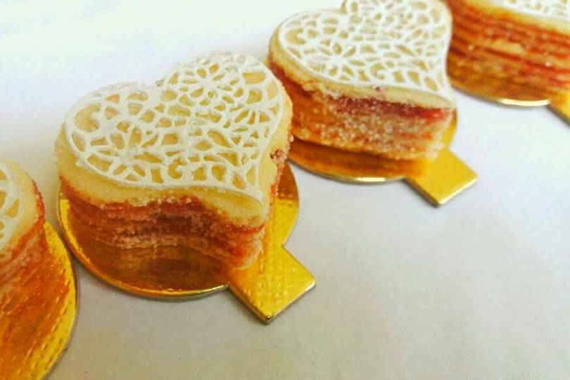 Mini coração para mesa de doce