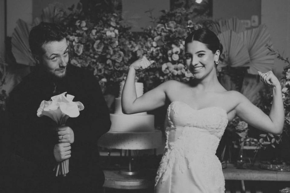 Noivos Amanda e Michael