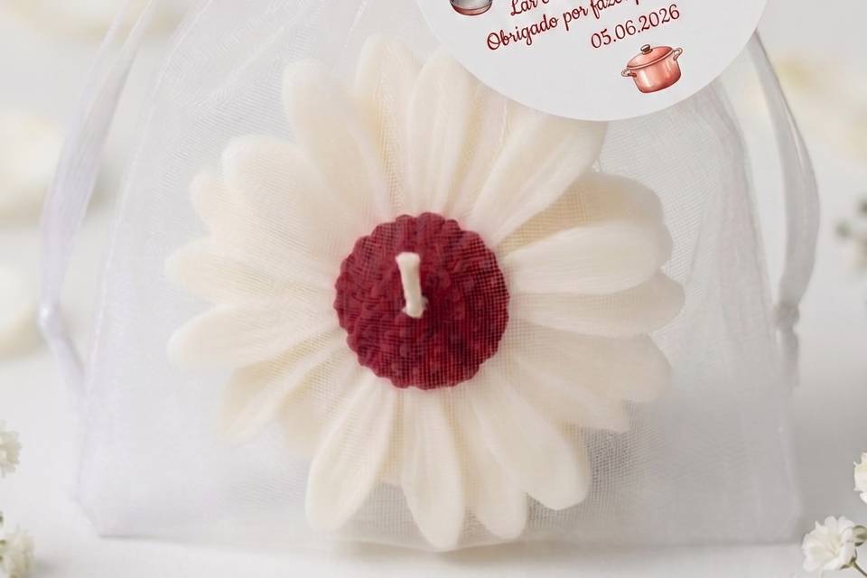 Mini vela aromática margarida