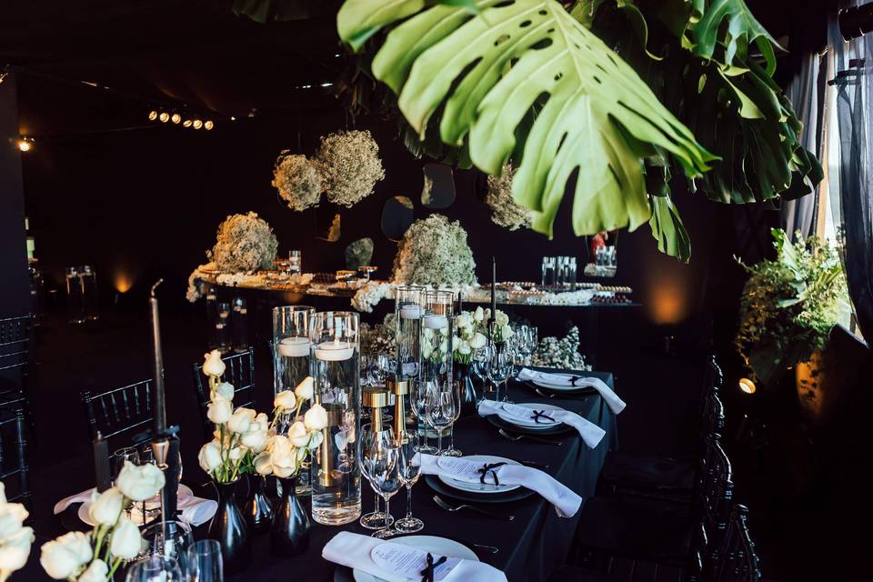 Decoração preto elegante