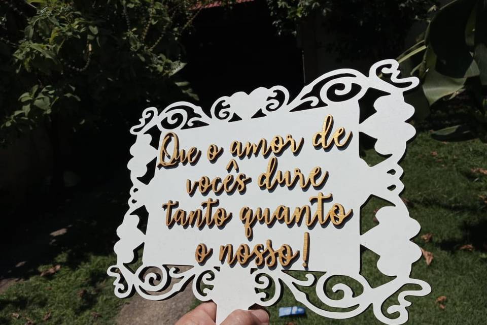 Placa MDF com cabo