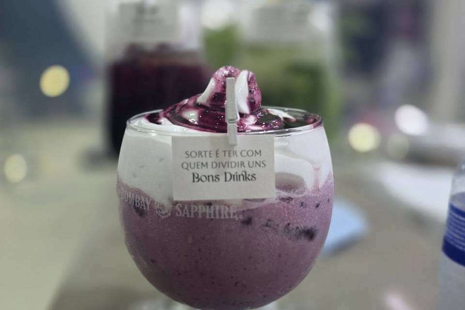 Drink Sorvete de pure mirtilo