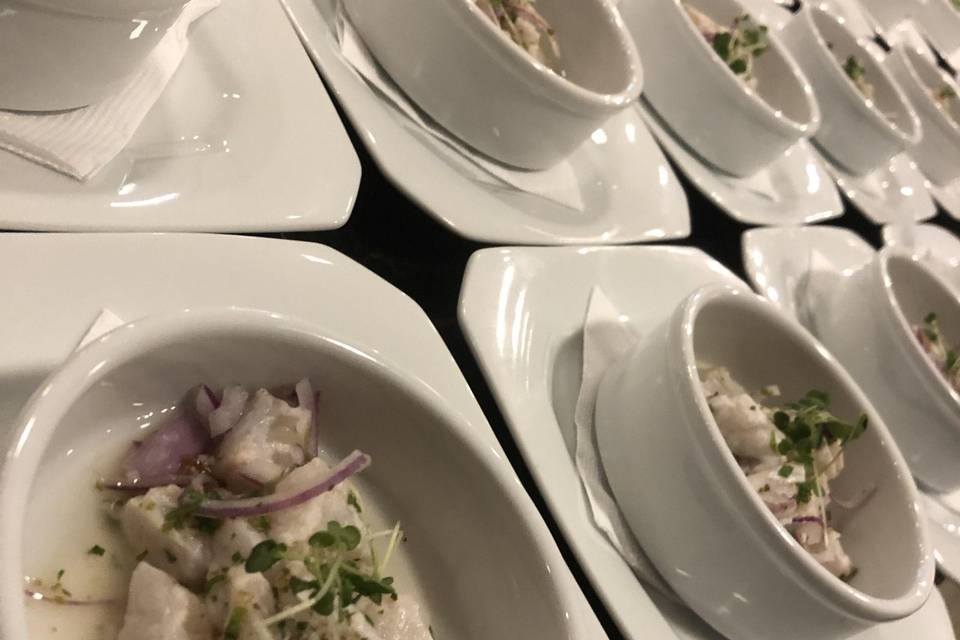 Ceviche de peixe branco