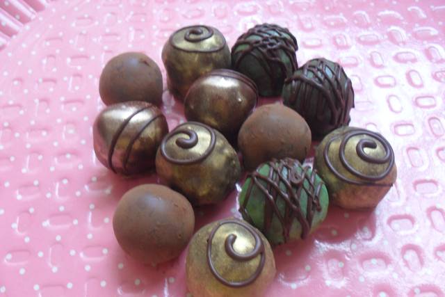 Trufas menta  licor capuccino