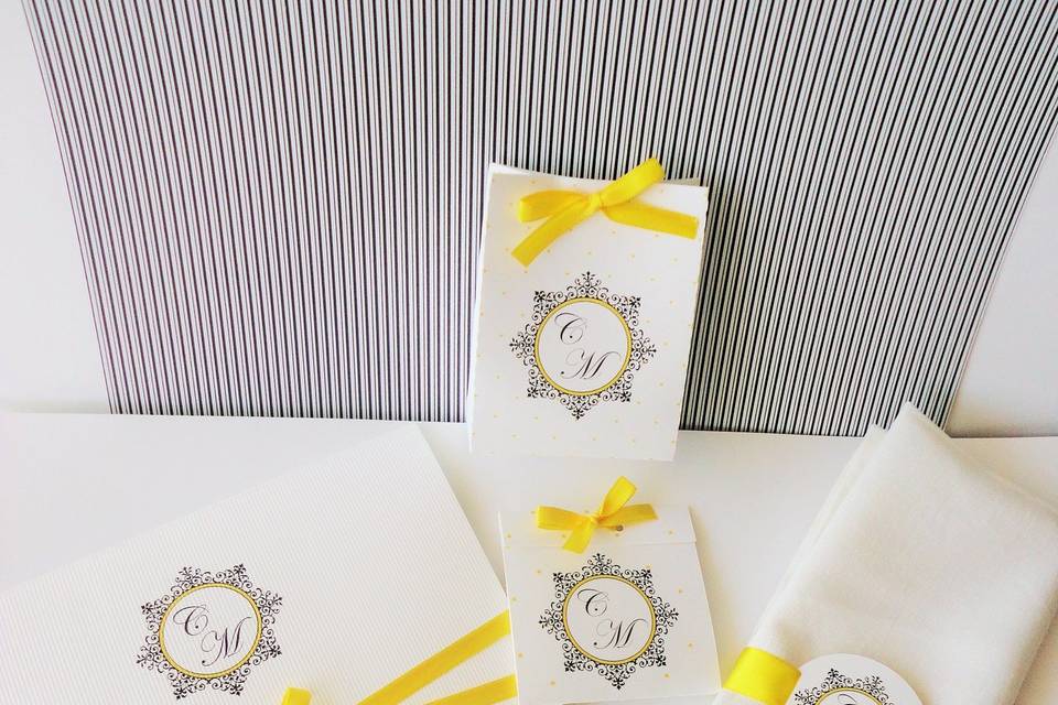 Kit casamento amarelo