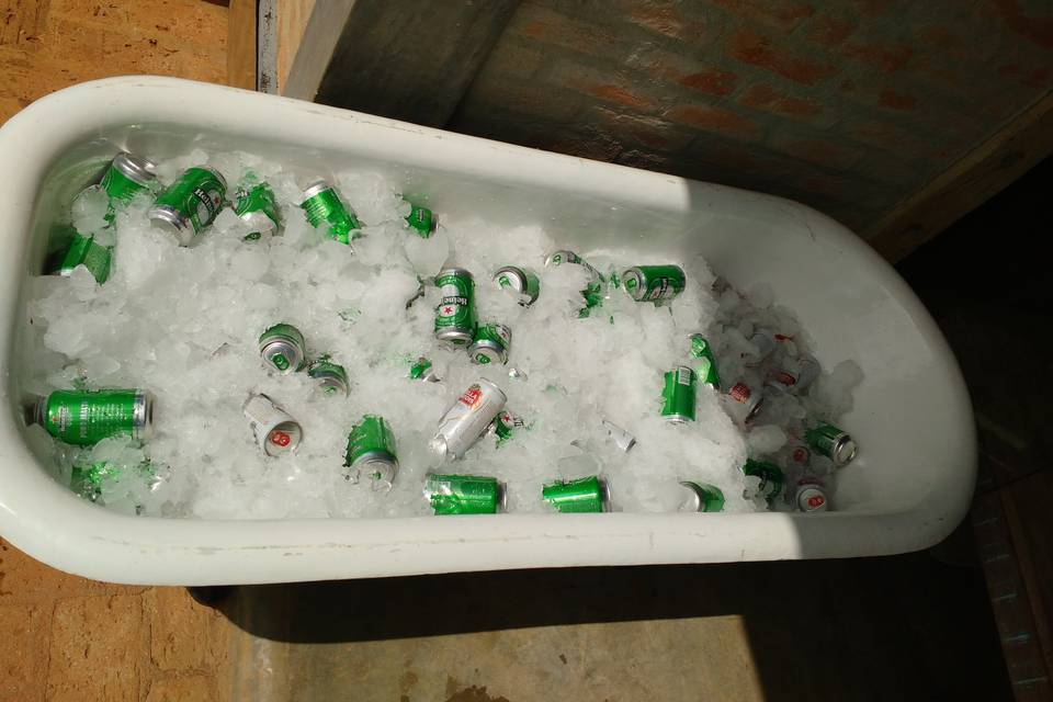Cerveja na banheira