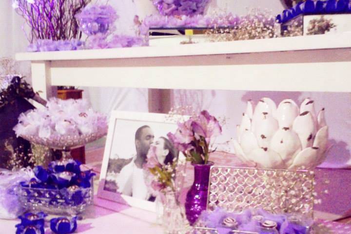 Casamento lilas e branco