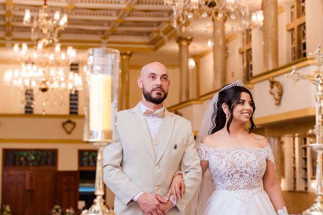 Noivos Maria e Felipe em Mogi