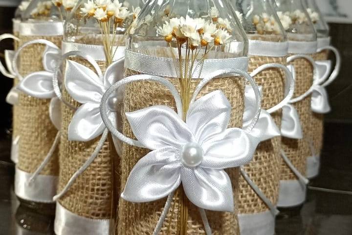 KIT com 10 garrafas decoradas.