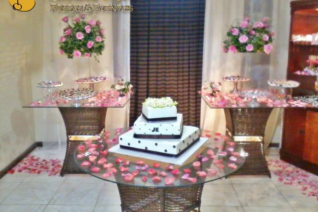 Decoração Marrom e Rosa