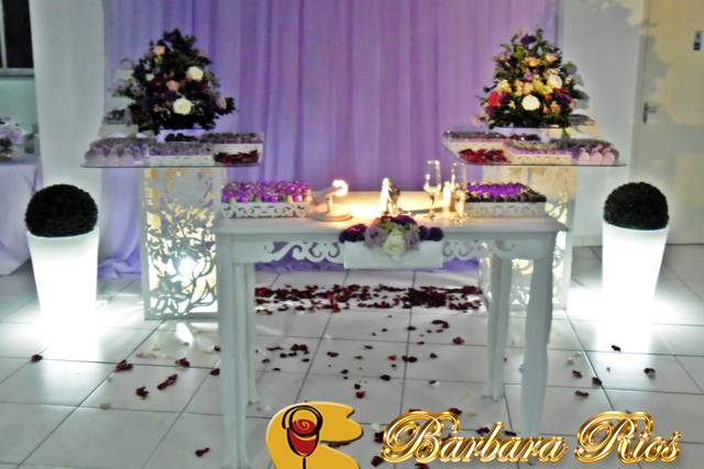 Decoração Lilás e Branco