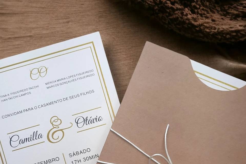 Convite minimalista elegante