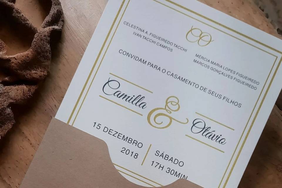 Convite minimalista