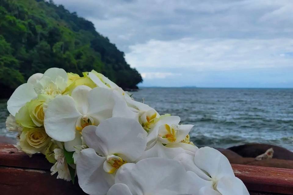 Buquê cascata de orquídeas