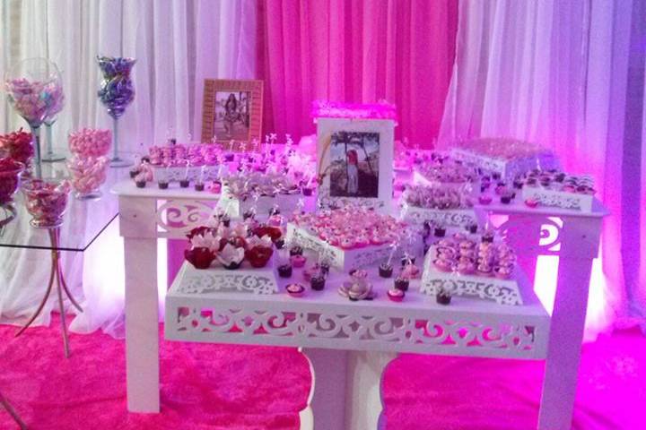 Mesa de doces debutante