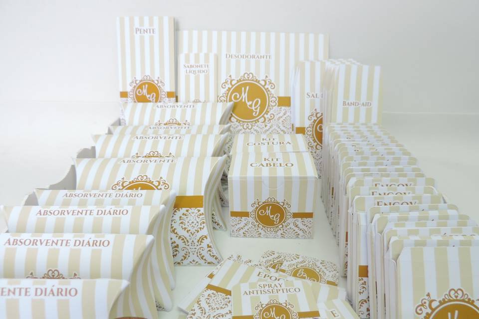 Kit toalete dourado