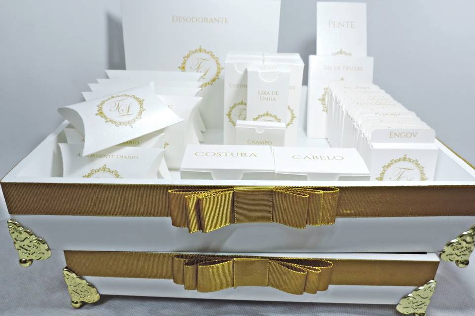 Kit toalete dourado