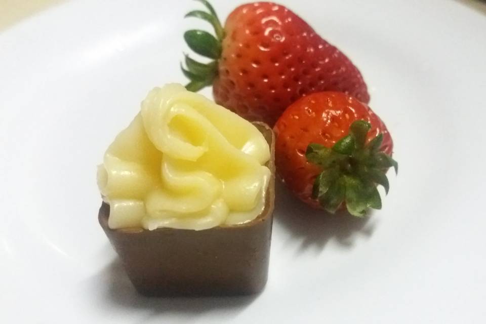 Chocolates com morango