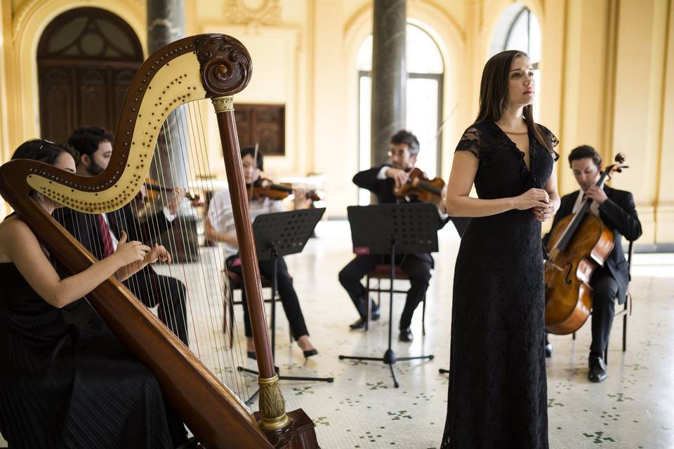 Quarteto harpa e voz feminino