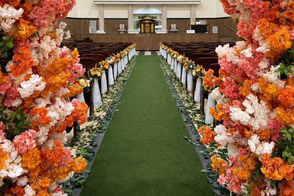 Casamento com Voil e Buquês