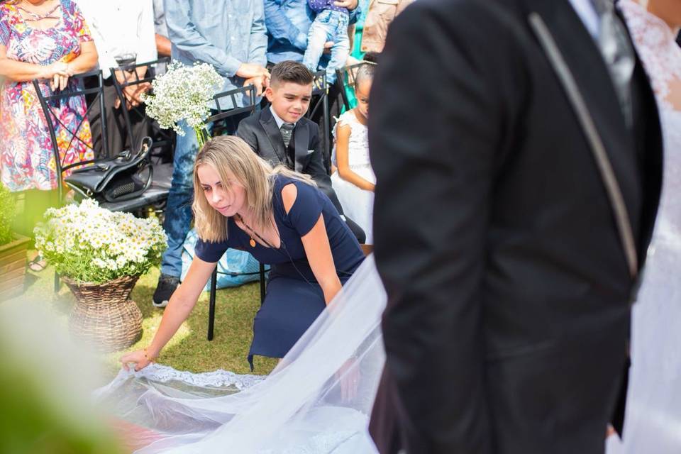 Véu, lindo casamento da Paula