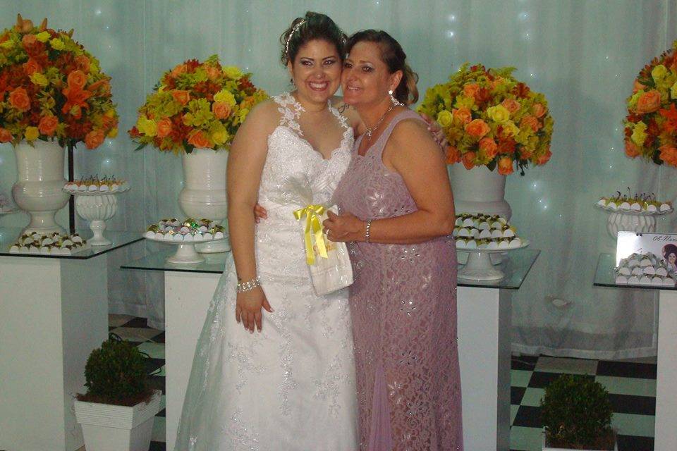 Noiva com mãe