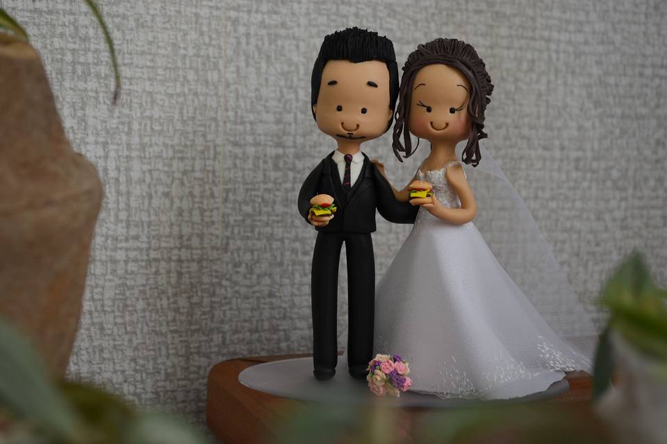 Topo de bolo para casamento