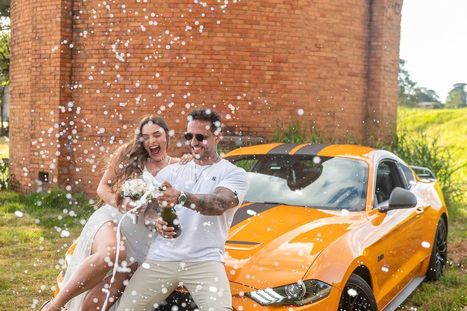 Comemoração no pre wedding