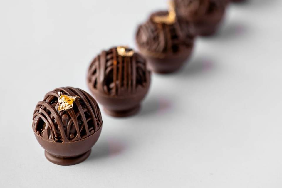 Esfera de chocolate ao leite