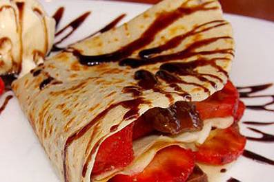 Crepe de Banana com Chocolate