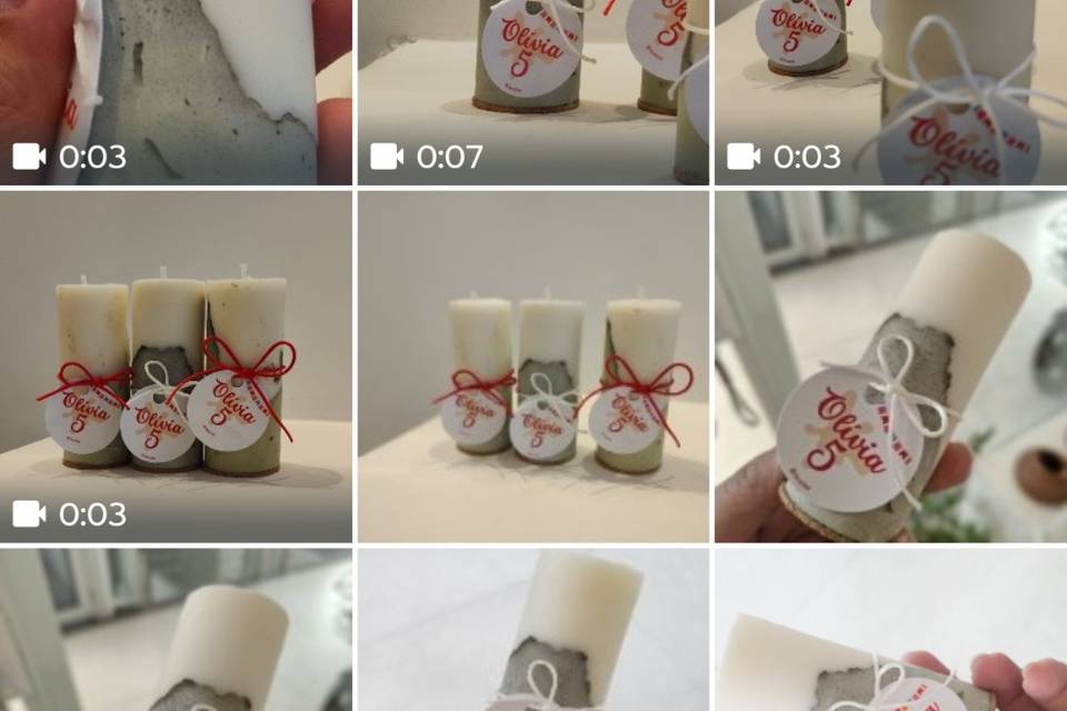 Velas no concreto