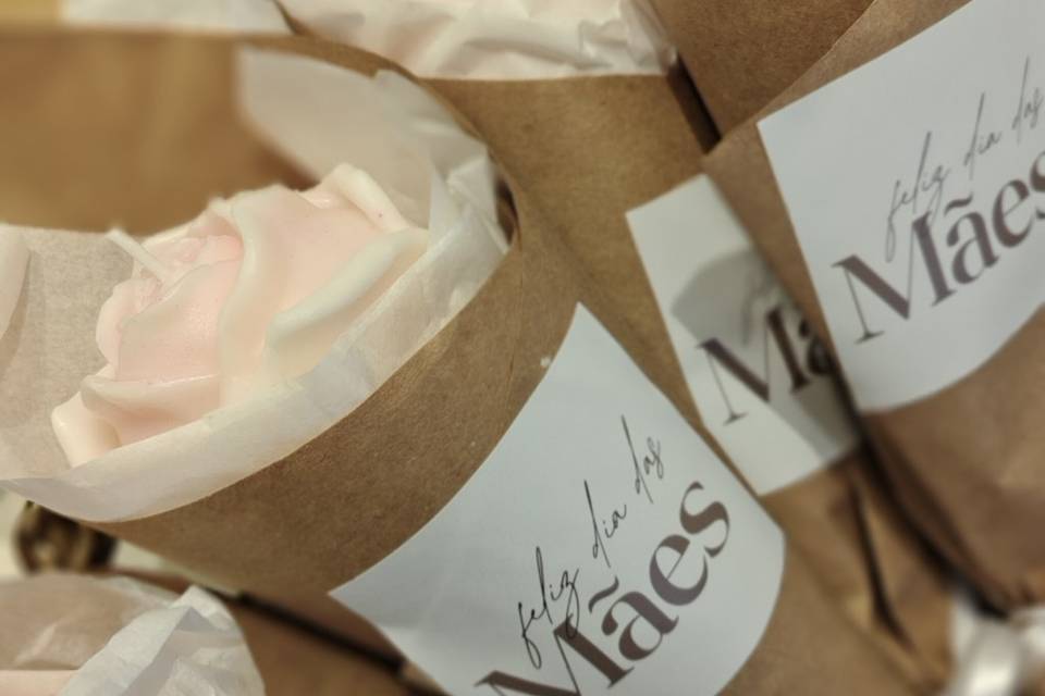 Velas molde rosa