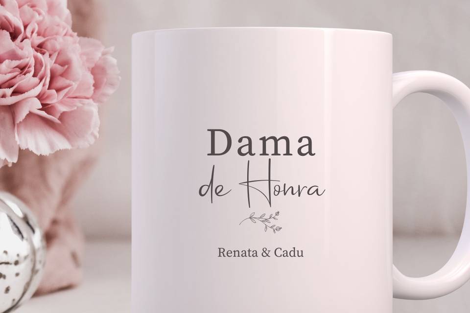 Caneca Dama de Honra Flor