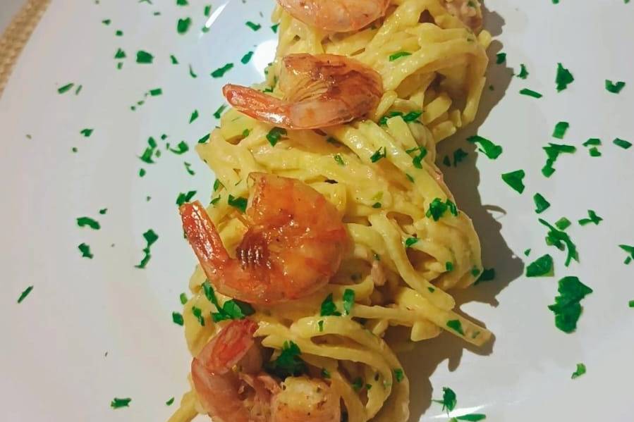 Macarrão com Camarão