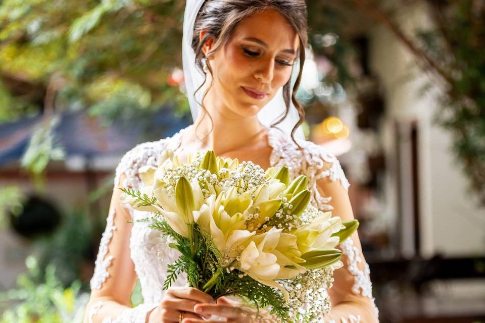 Noiva pronta para o casamento