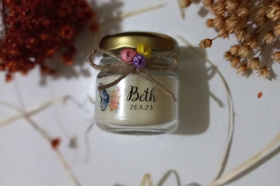 Mini vela personalizada