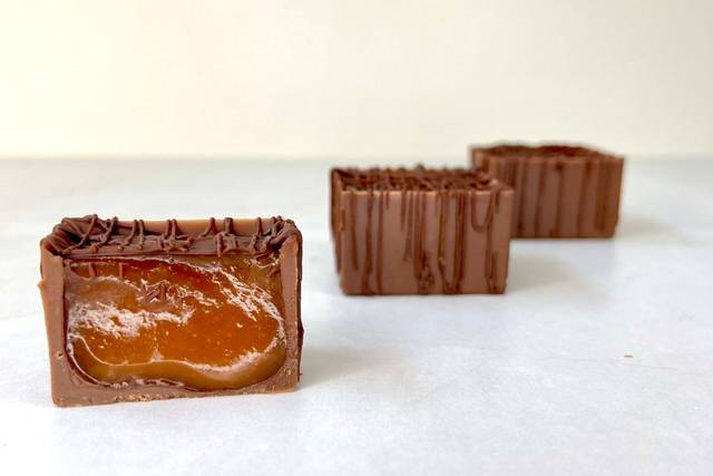 Bombom de caramelo salgado