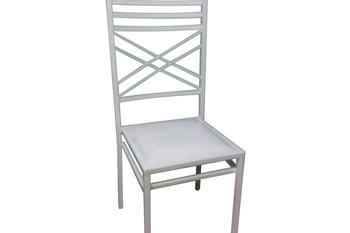 Cadeira de ferro branca