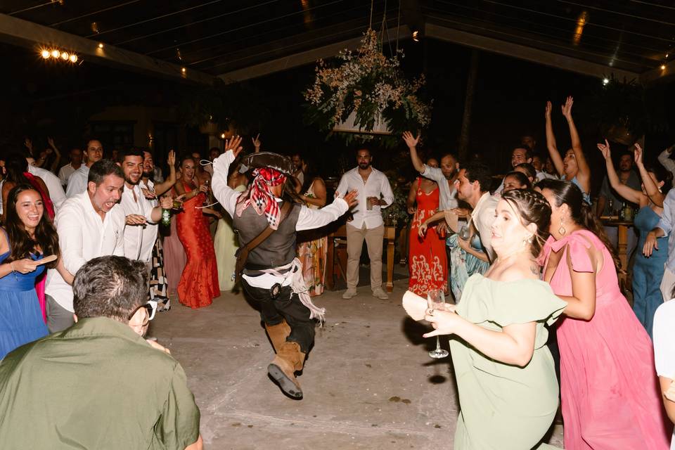 A pista vira festa