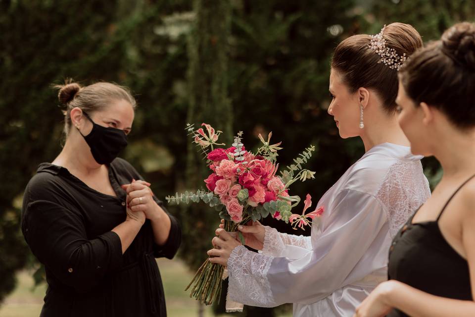 Entrega do bouquet