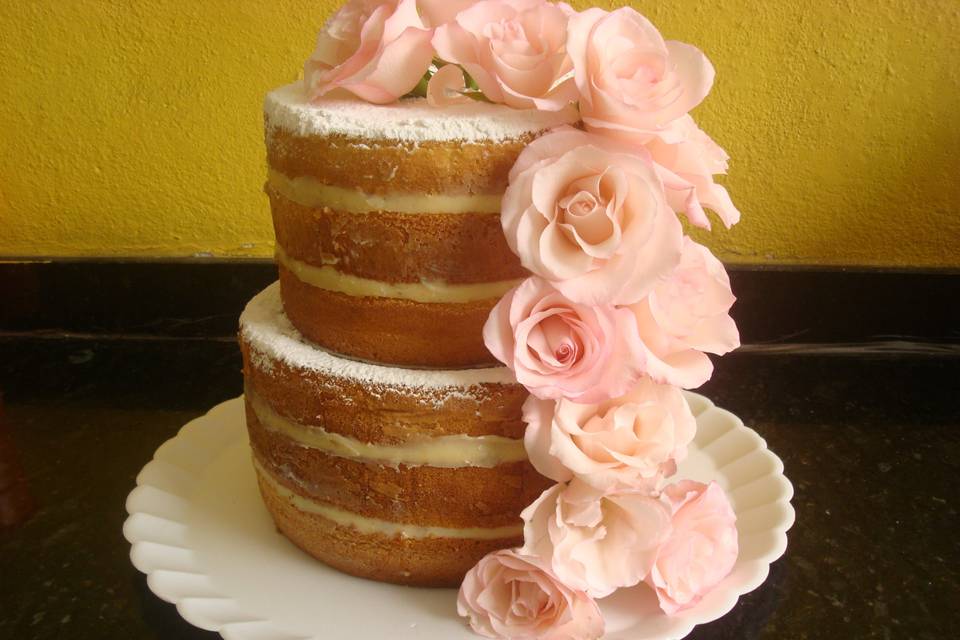 Naked cake floral