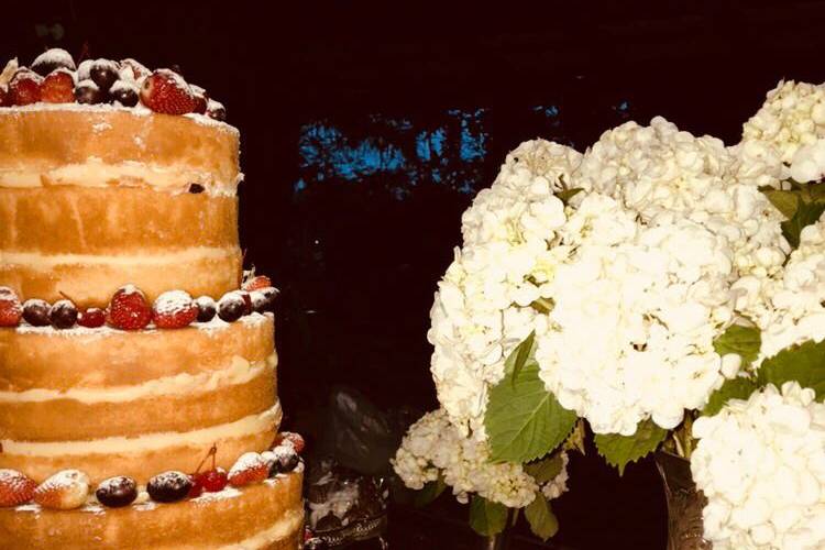 Naked cake com frutas importad